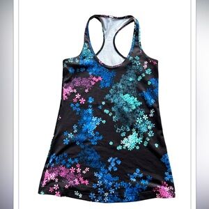 Lululemon Racerback Tank Top Black Floral Print Size‎ Small (Est.)